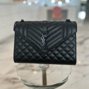 NWT YSL Triquilt Black Envelope Bag