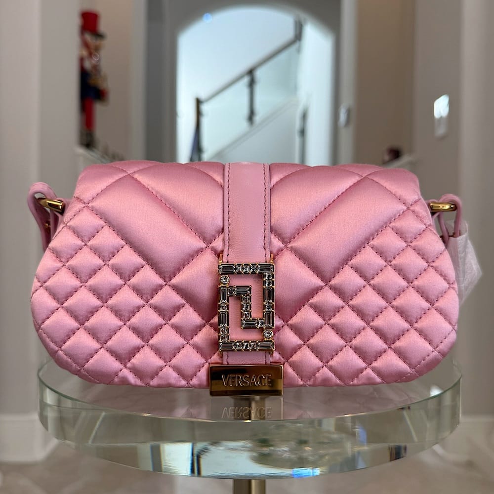 NWT Versace Greca Goddess Mini Satin Bag